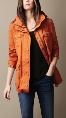 Funnel Neck Belted Parka