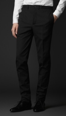 Slim Fit Seersucker Trousers