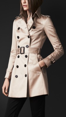 Cotton Sateen Trench Coat