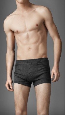 Cotton Blend Ribbed Boxer Briefs