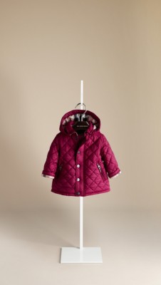 Check-Lined Quilted Jacket