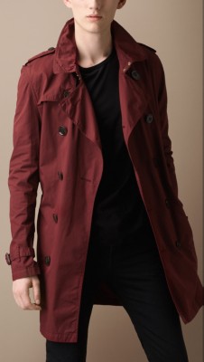 Mid-Length Cotton Twill Trench Coat