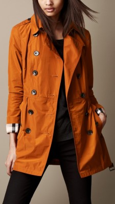 Short Gathered Trench Coat