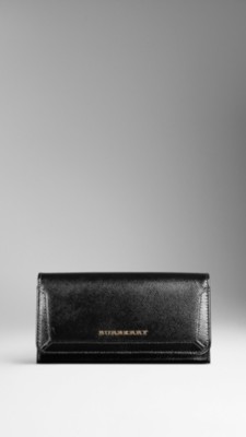 Patent London Leather Continental Wallet