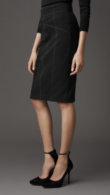 Layered Mesh Pencil Skirt