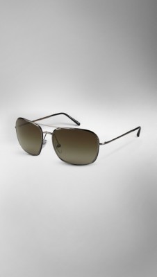 Square-Frame Aviator Sunglasses