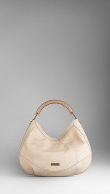 Python Leather Hobo Bag
