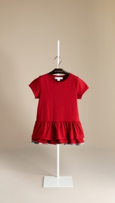 Frill Detail Cotton T-Shirt