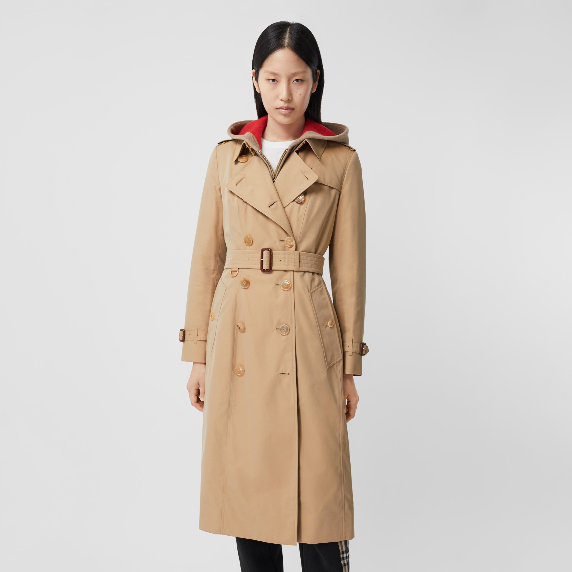 Langer Heritage Trenchcoat In Chelsea Passform Honiggelb Damen Burberry