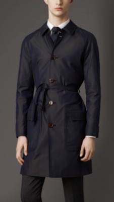 Lizard Skin Undercollar Gabardine Car Coat