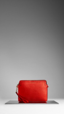 Metallic London Leather Crossbody iPad Case