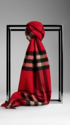 Check Cashmere Scarf