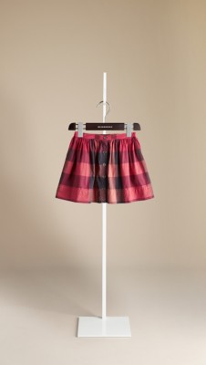 Check Cotton Skirt