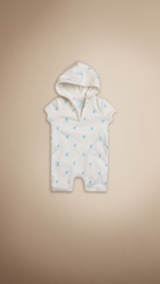 Burberry Baby Knight Hooded Playsuit