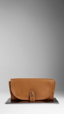 Grainy Leather Clutch Bag