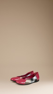 Exploded Check Patent Ballerinas
