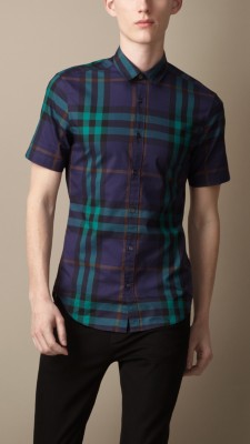 Exploded Check Cotton Shirt