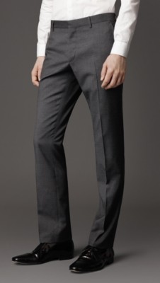 Modern Fit Virgin Wool Trousers