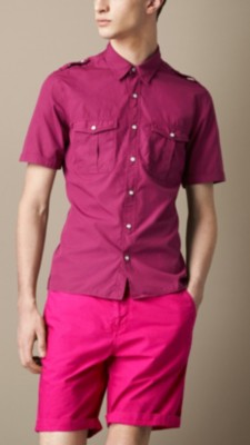 Cotton Poplin Military Shirt
