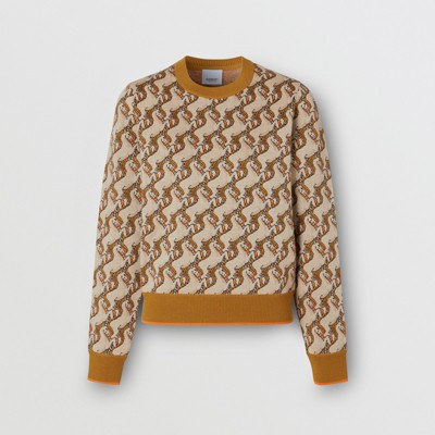 Merino Wool Blend Jacquard Sweater 