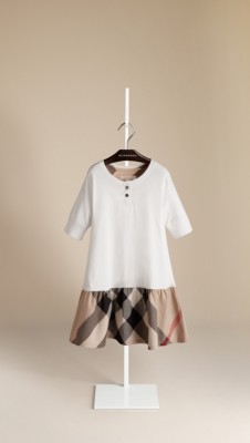 Check Detail Cotton Dress
