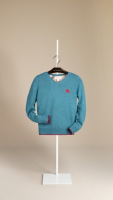 Contrast Trim Wool Sweater