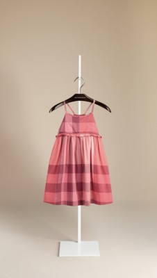 Frill Detail Check Cotton Dress