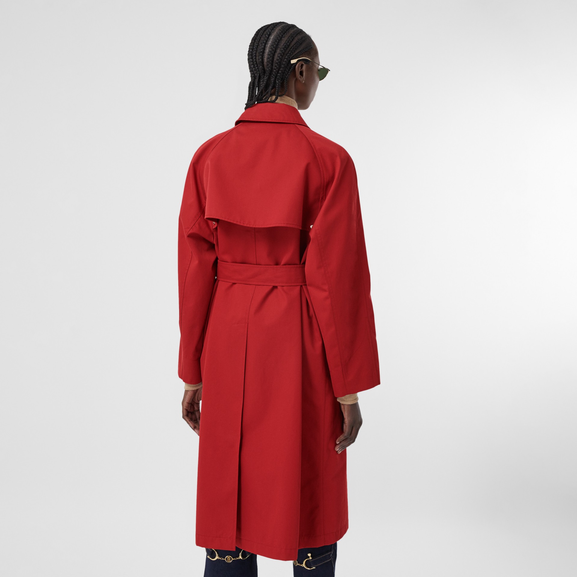 tropical gabardine belted car coat