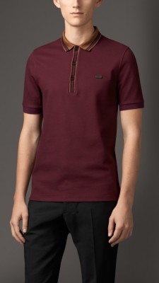 Striped Collar Polo Shirt