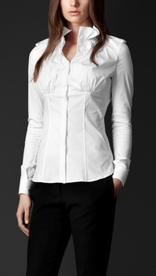 High Collar Fitted Shirt