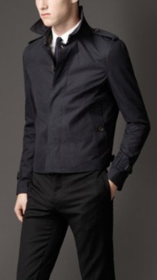 Cotton Gabardine Harrington Jacket