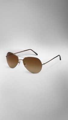 Half-Frame Aviator Sunglasses