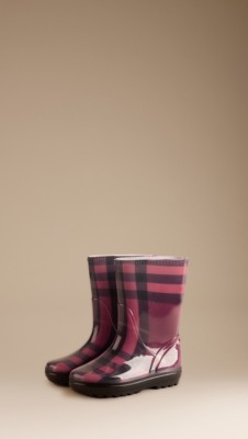 Classic Check Rain Boots