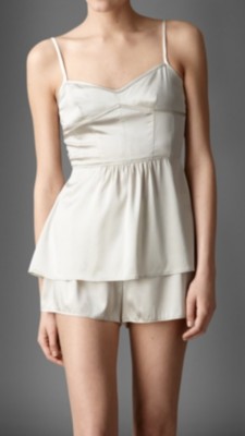 Corset Detail Stretch-Silk Camisole