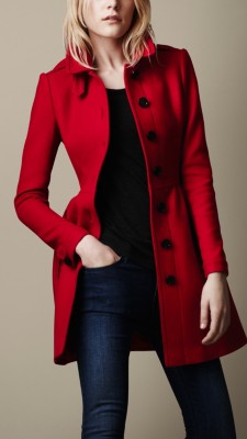 Wool Twill Dress Coat