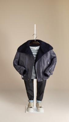 Shearling Leather Biker Jacket