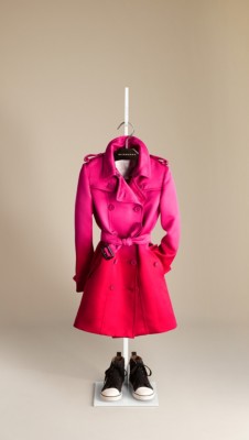 Dégradé Silk Satin Trench Coat