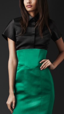 Silk Double Duchess Satin Shirt