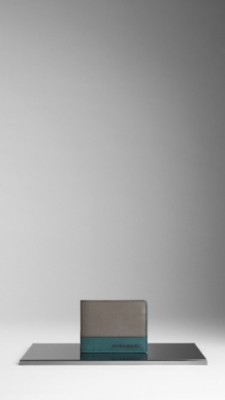Tri-Colour Leather Folding Wallet