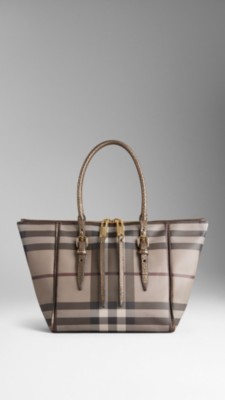Small Smoked Check Tote Bag