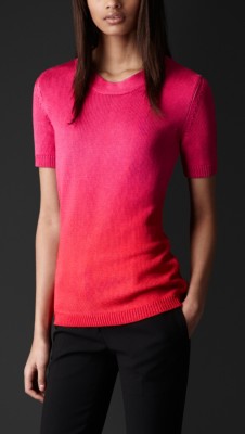 Dégradé Stretch-Silk Sweater