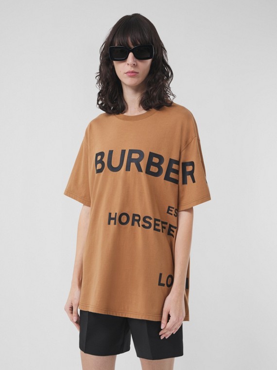 T-shirt oversize en coton Horseferry (Camel)