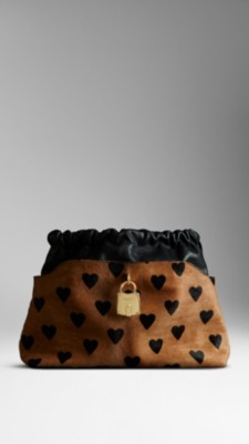 The Little Crush in Heart Print Calfskin and Leather