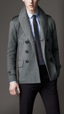 Double Cotton Jersey Pea Coat