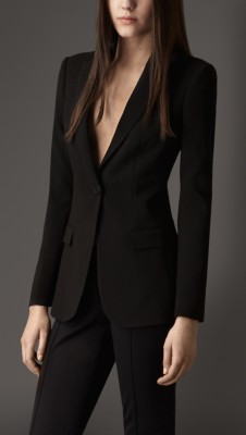 Tailored Crêpe Jersey Jacket