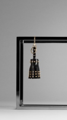Studded London Leather Tassel Charm