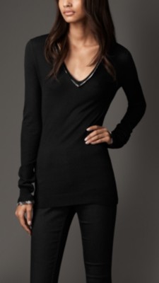 Check Detail Sweater