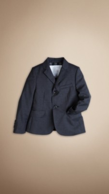 Check Undercollar Wool Jacket