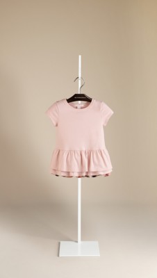 Frill Detail Cotton T-Shirt