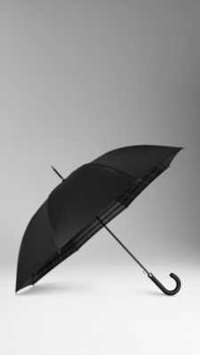 Check-Lined Walking Umbrella